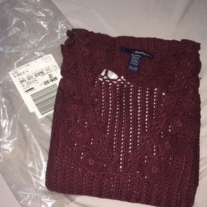 V neck knitted t-shirt